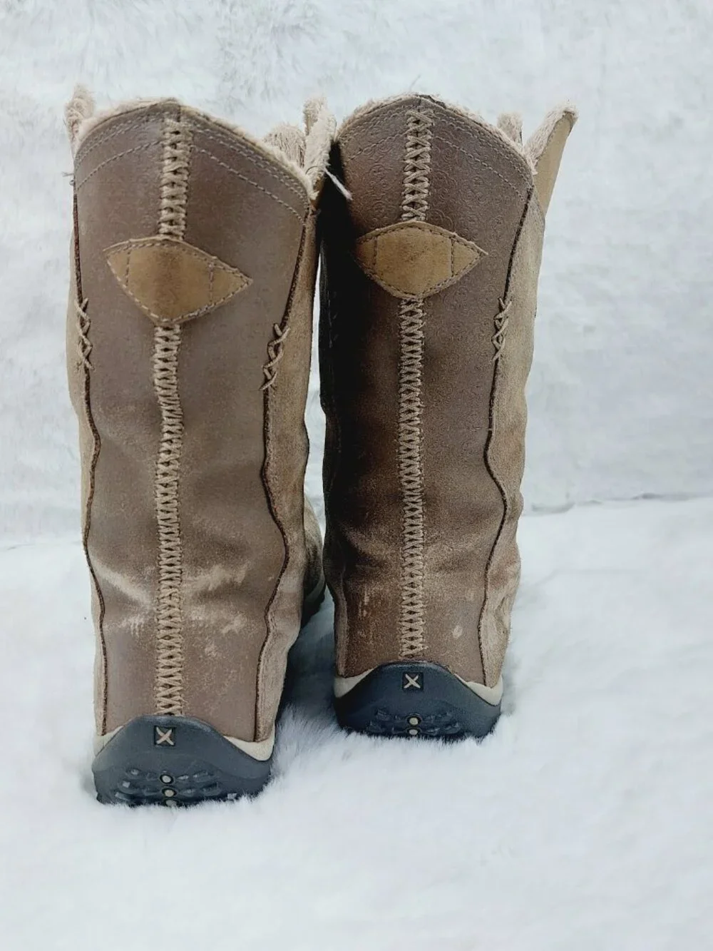Sorel Women's Taupe Victoria Suede Mid-Calf Classic Winter Snow Boots Size 10